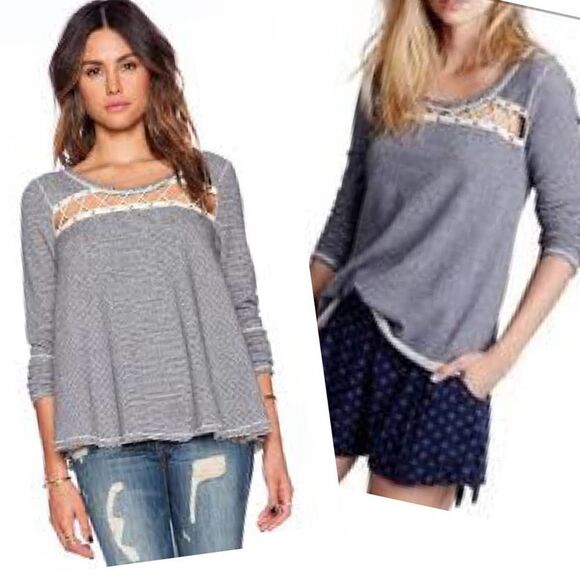 Free People Lacey Pullover Oversized Sweatshirt - Picture 1 of 10